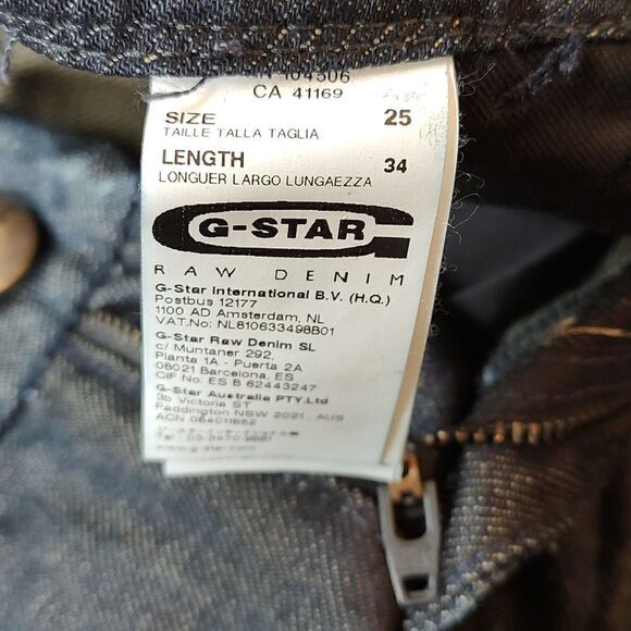 New With Tag G-Star Raw Denim Size 25x34 Gate Slacks Women's 100% Cotton Jeans - Picture 9 of 12